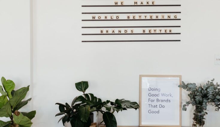 wall sign that reads