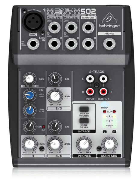 behringer xenyx q802usb 8 input 2 bus mixer usb audio interface w/ compressor manual