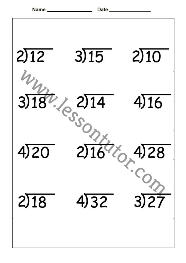 division worksheets worksheet third grade 2 lesson tutor