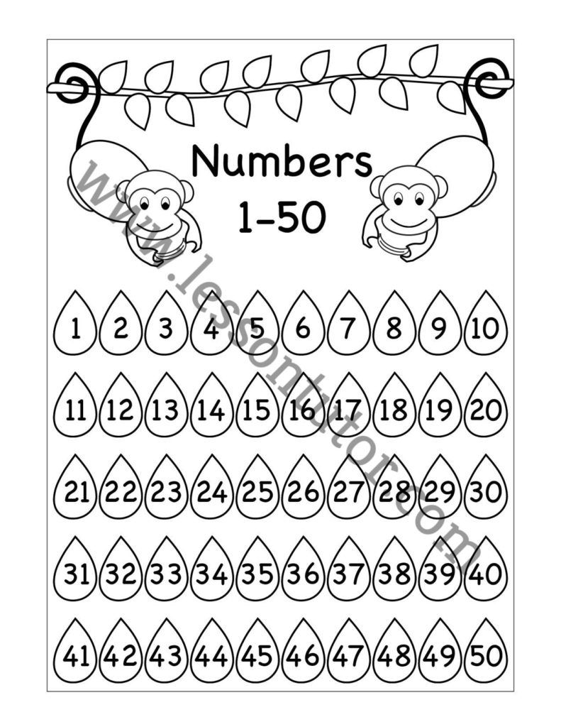 number-chart-1-50-worksheet-kindergarten-lesson-tutor