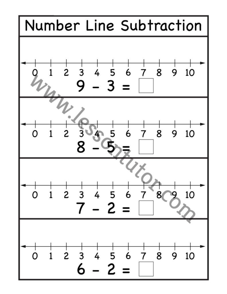 Subtraction Worksheets Page 4 Of 10 Lesson Tutor