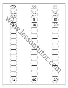 Skip Counting by 2, 5, 10 – Worksheet First Grade - Lesson Tutor