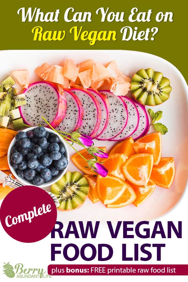 Raw Vegan Food List 