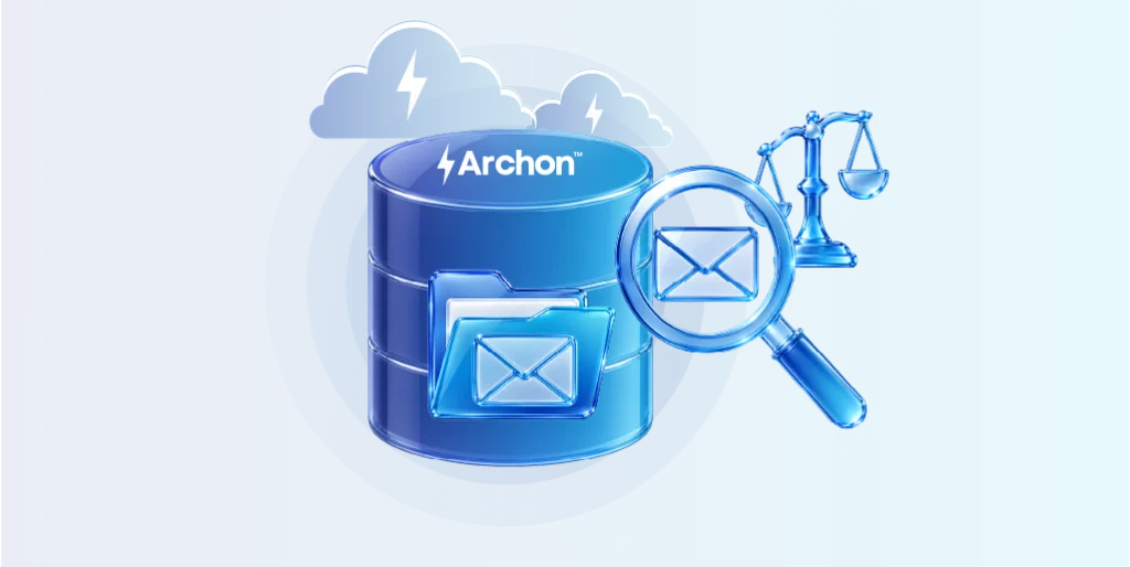 Secure email archiving in Archon with e-Discovery and legal hold