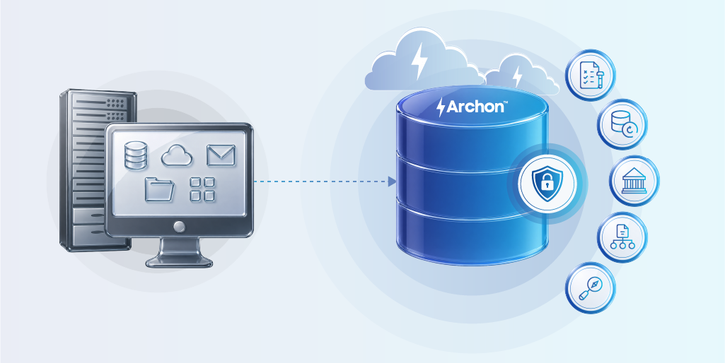 Enterprise data audit workflow showing Archon transforming data into audit-ready information.