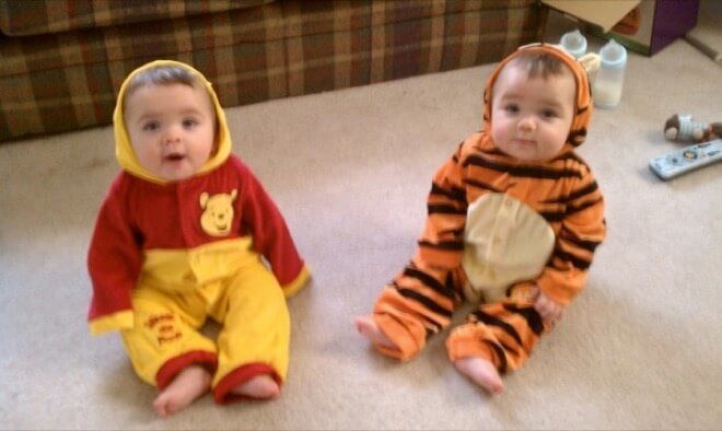 Winnie the Pooh twin costumes - Twin Winning