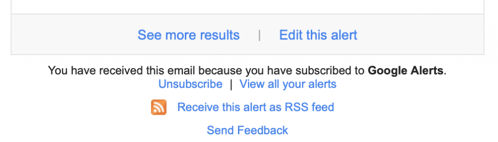 Google Alert Email